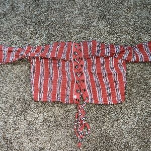 Tie up | Burnt orange crop top | small | never worn